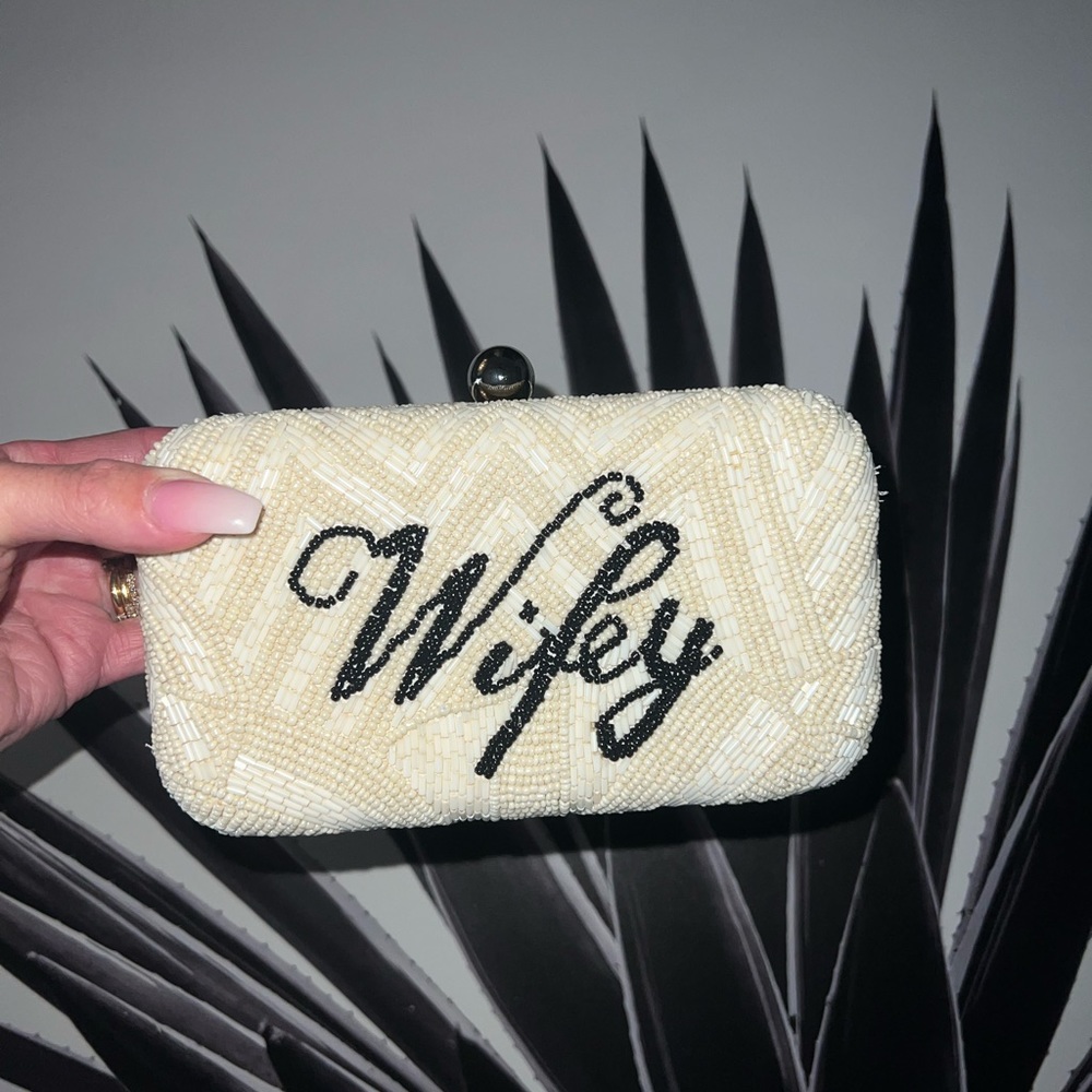 REVOLVE Wifey Beaded Clutch